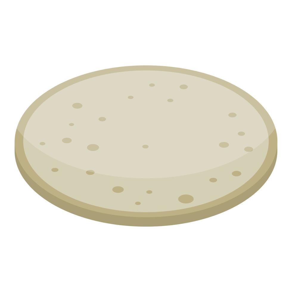 Cassava bakery icon, isometric style vector
