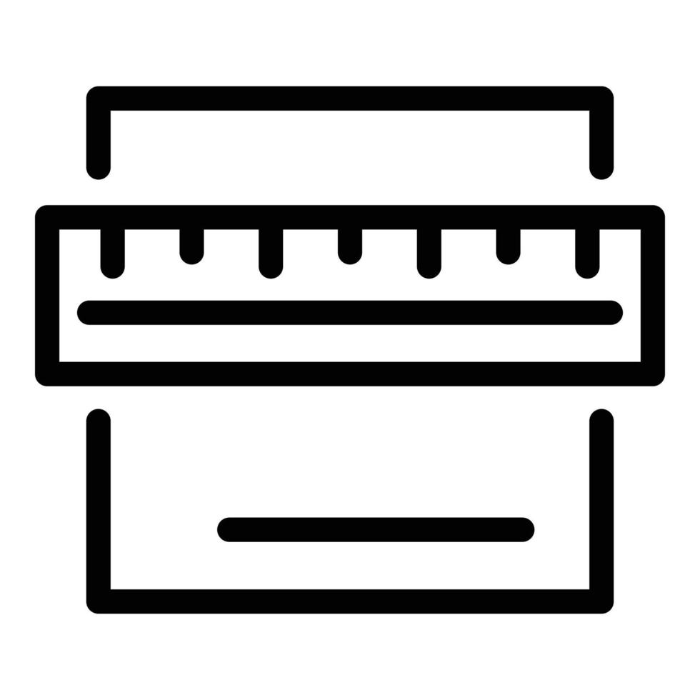 Measurement tile icon, outline style vector