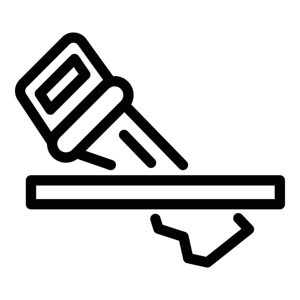 Hand saw icon, outline style vector