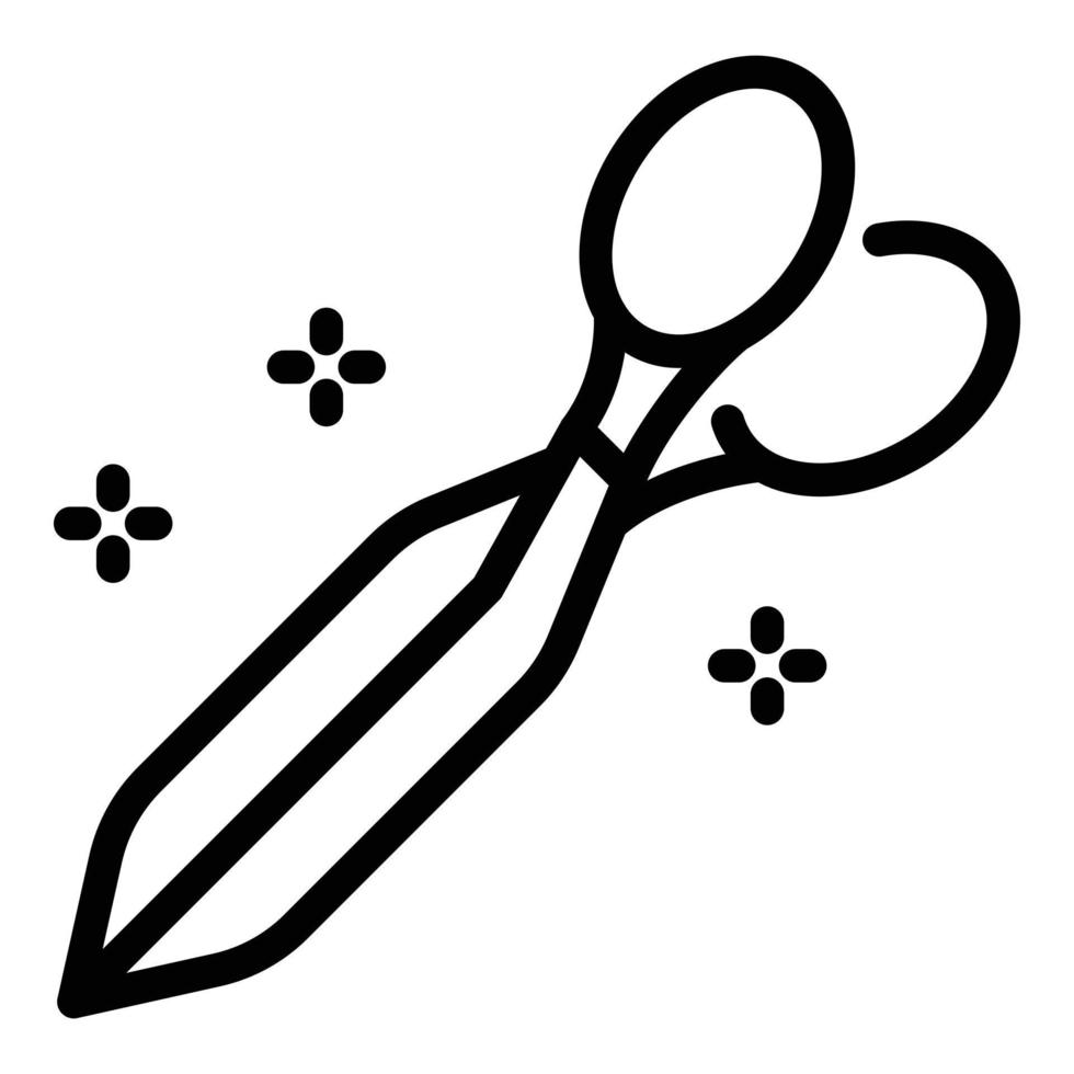 Scissors shoe repair icon, outline style vector