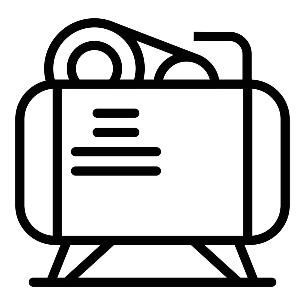 Car compressor icon, outline style vector