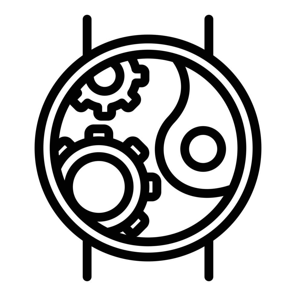 Mechanic construction hand watch icon, outline style vector