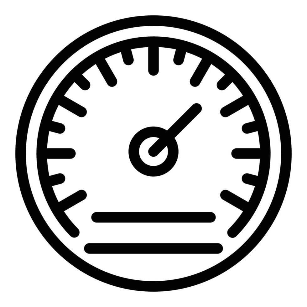 Weather barometer icon, outline style vector