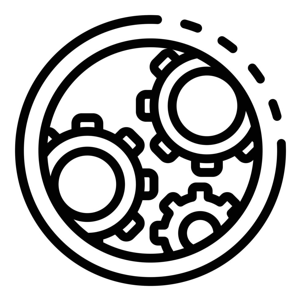 Automated watch repair icon, outline style vector
