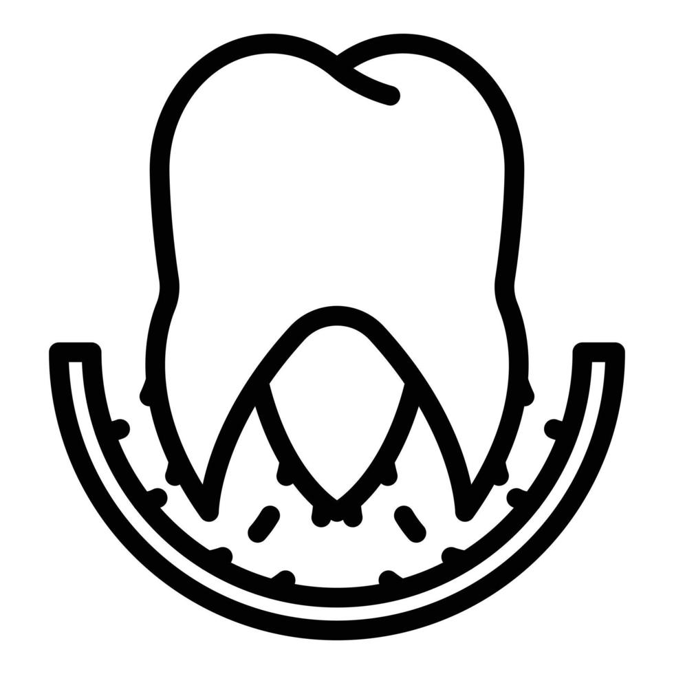 Tooth care icon, outline style vector