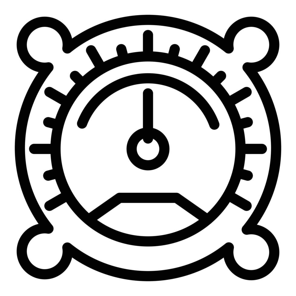 Barometer icon, outline style vector