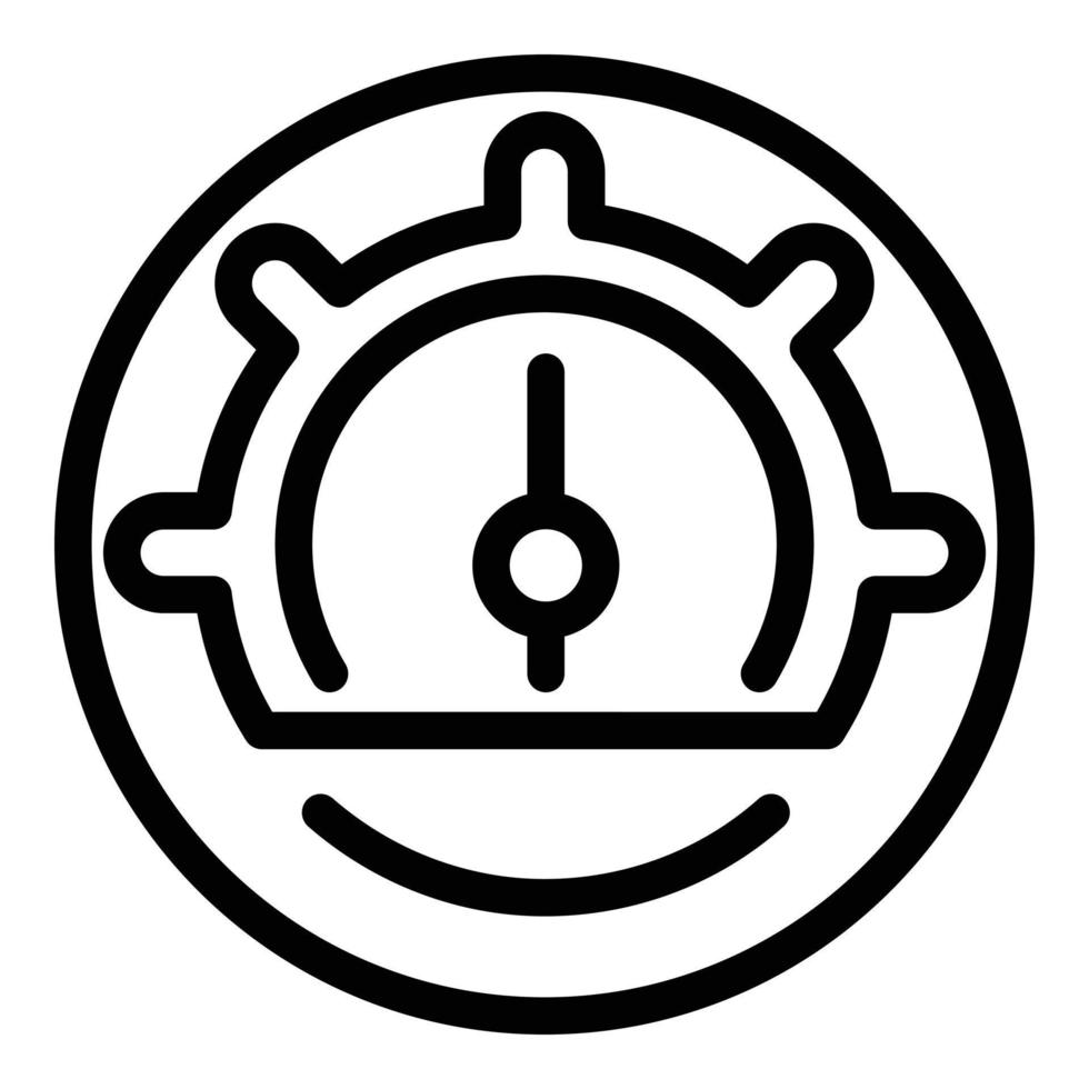 Barometer arrow icon, outline style vector