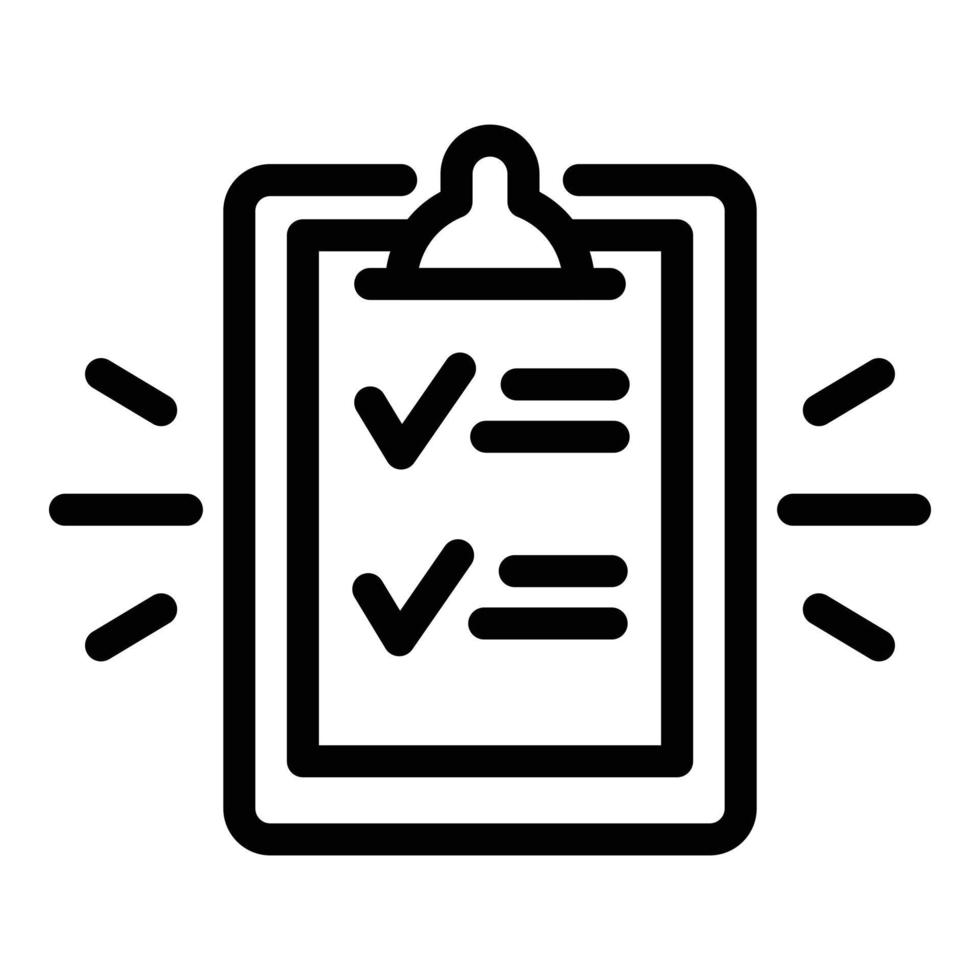 Summary icon, outline style vector