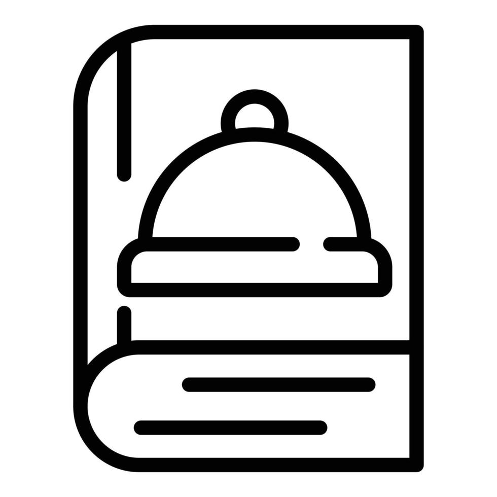 Cookbook icon, outline style vector