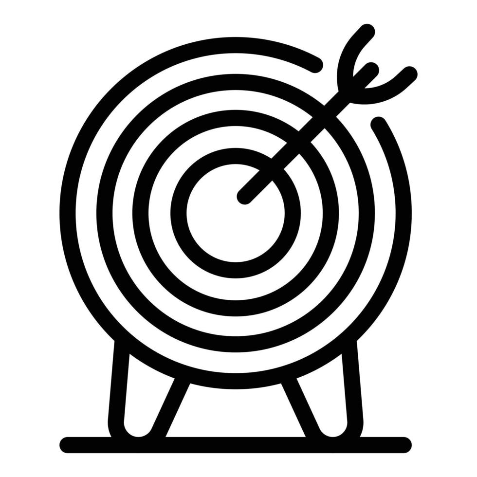 Sport mission target icon, outline style vector