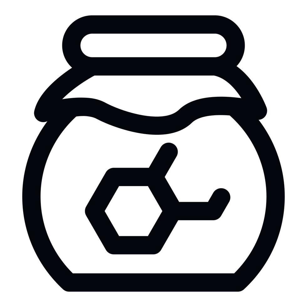 Honey jar icon, outline style vector