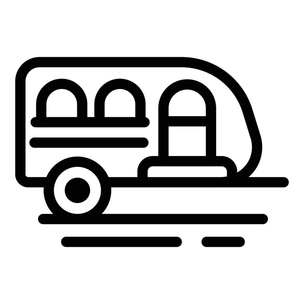 Truck trailer icon, outline style vector