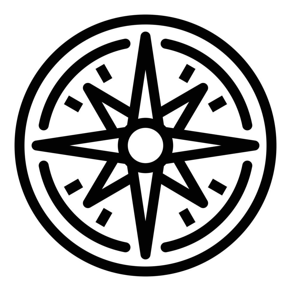 Hand compass icon, outline style vector