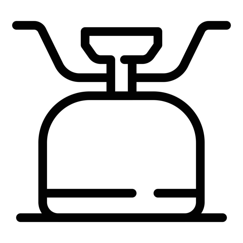 Gas camp lamp icon, outline style vector