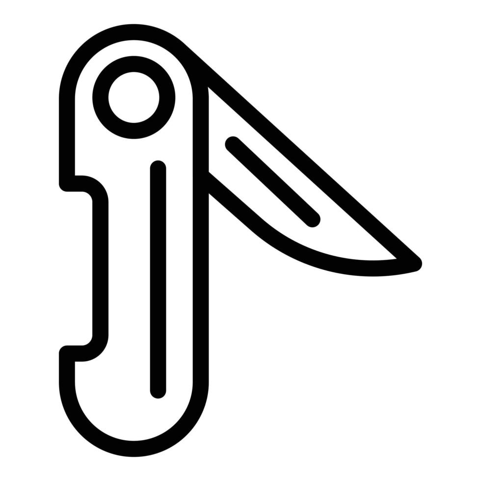 Camp knife icon, outline style vector
