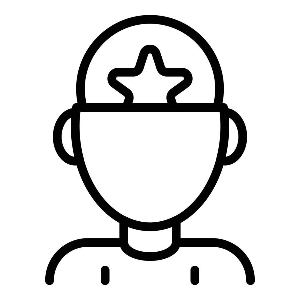 Life skill thinking icon, outline style vector