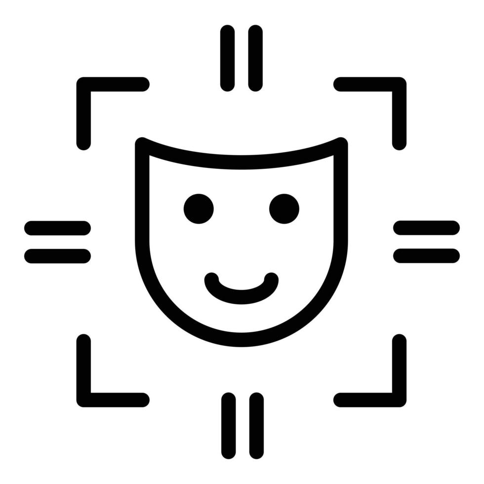 Life skill mask icon, outline style vector