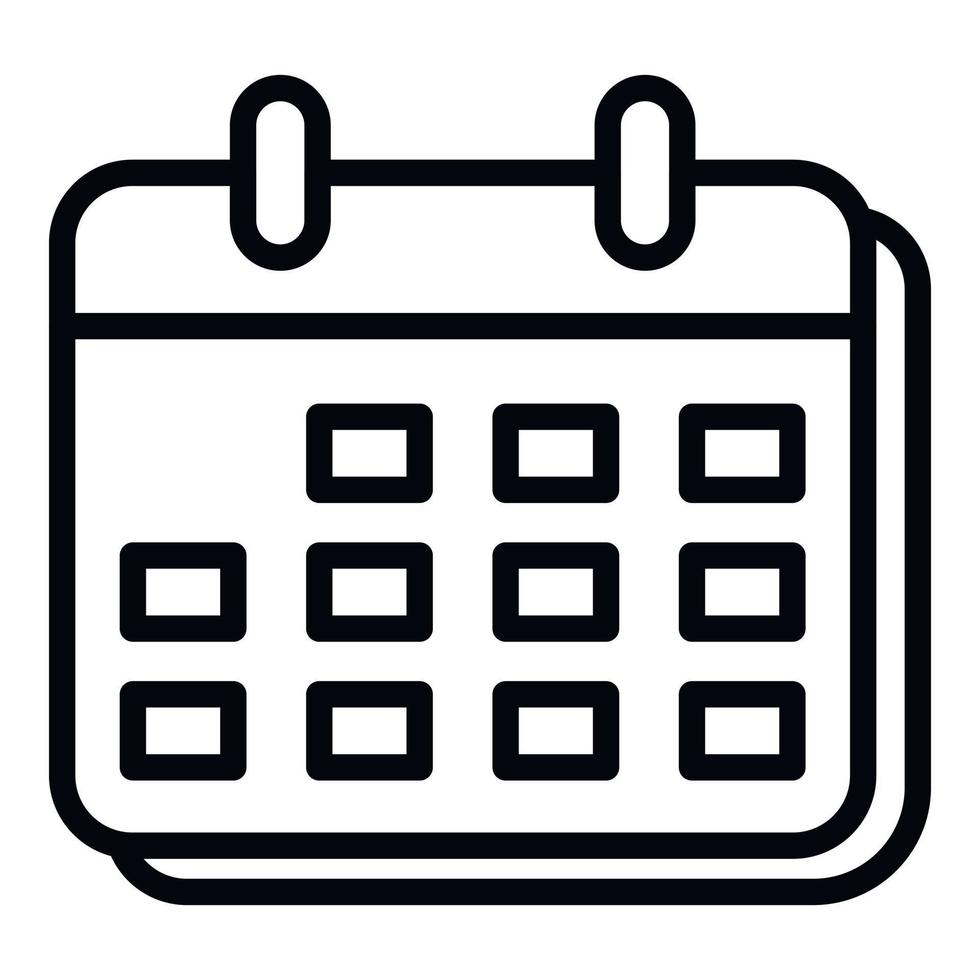 Laboratory calendar icon, outline style vector