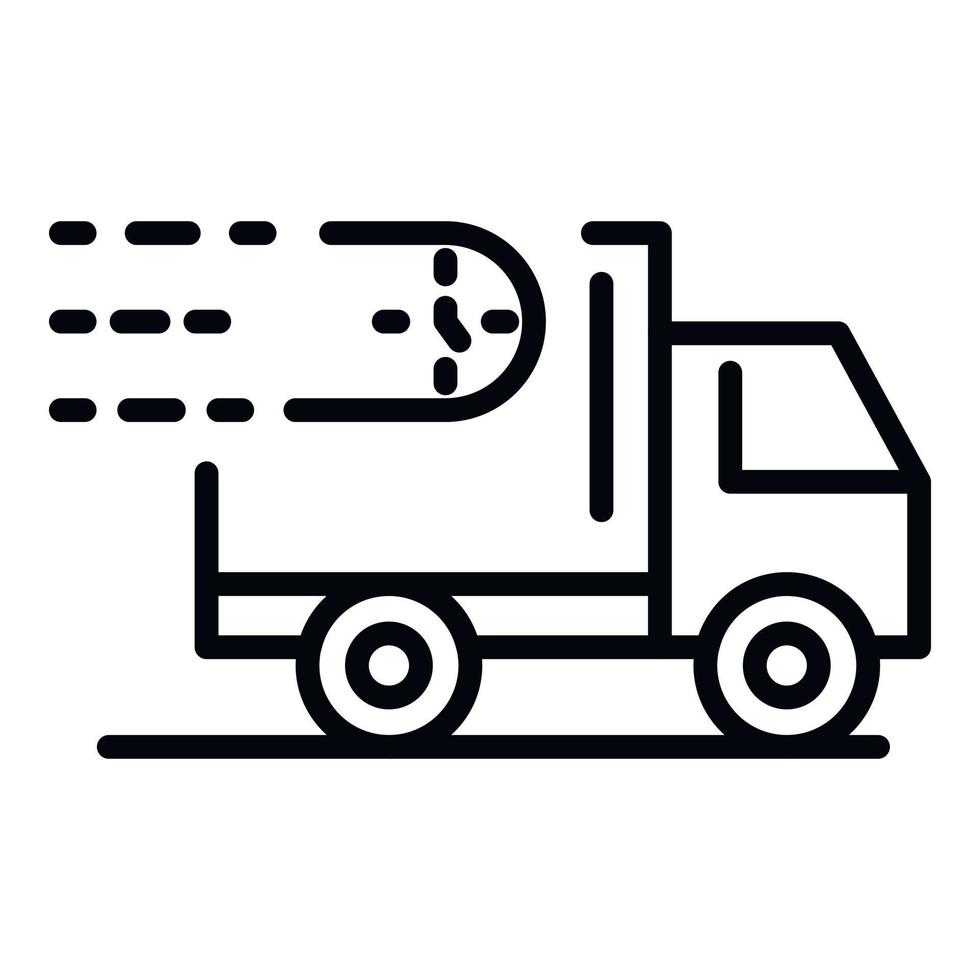 Fast food delivery icon, outline style vector