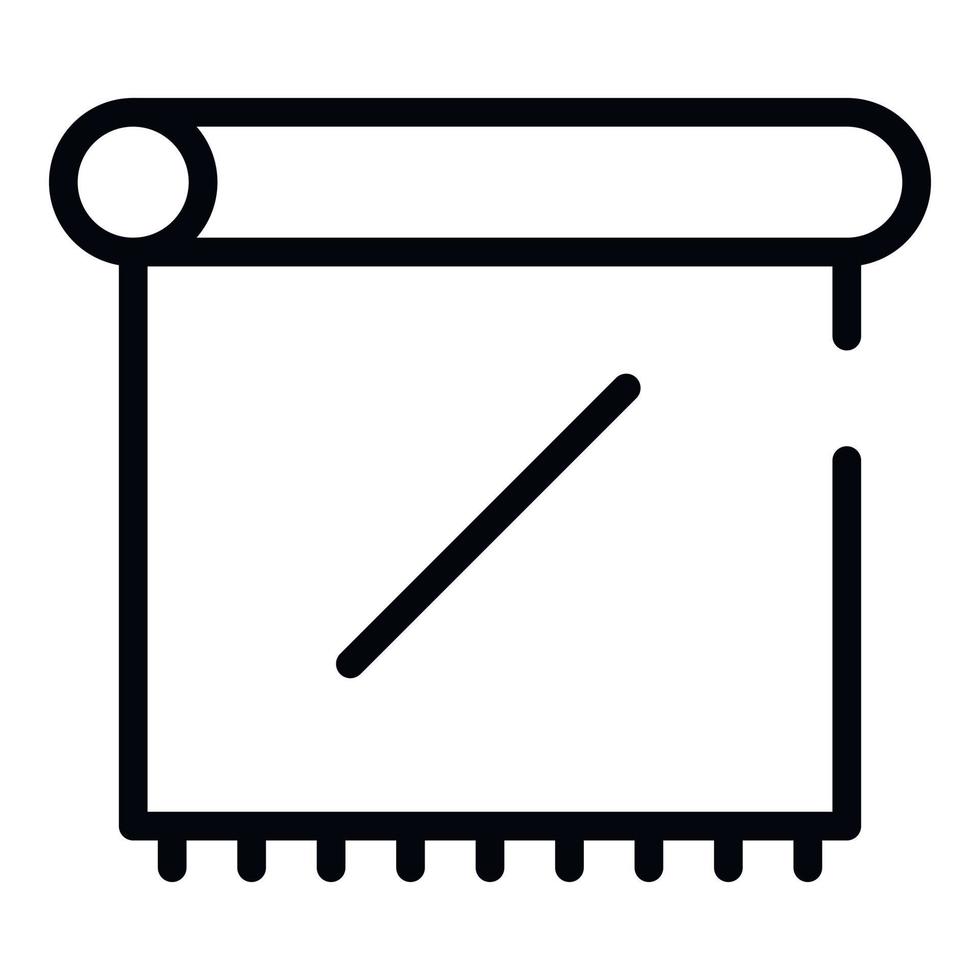 Paper towel icon, outline style vector