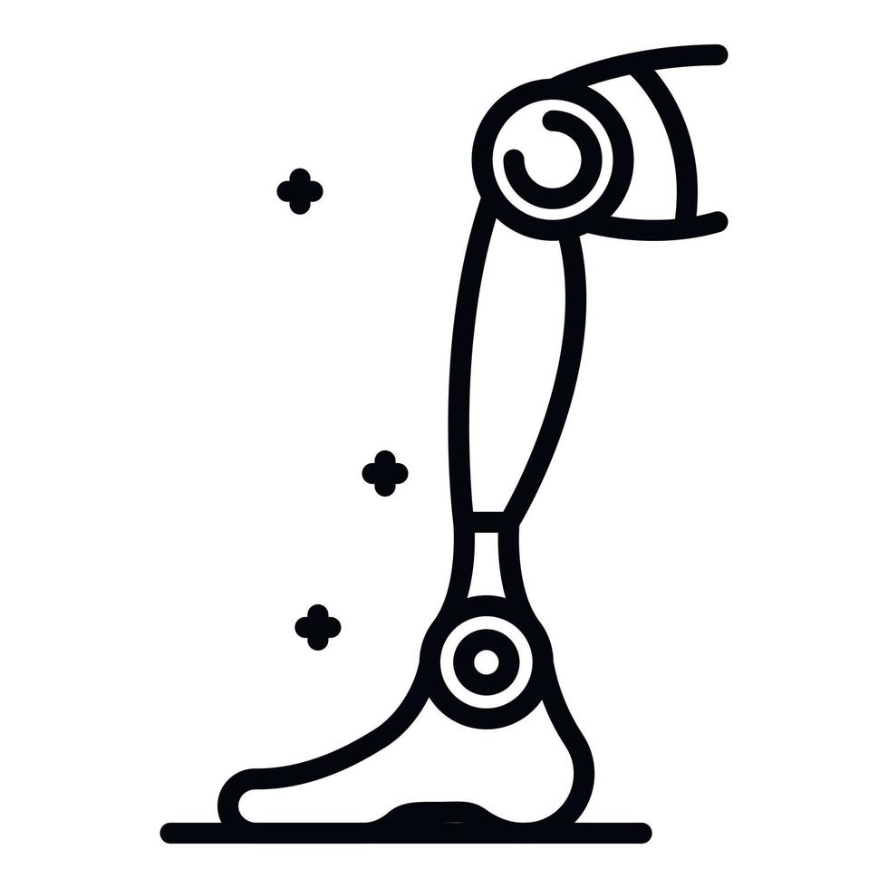 Mechanical leg icon, outline style vector