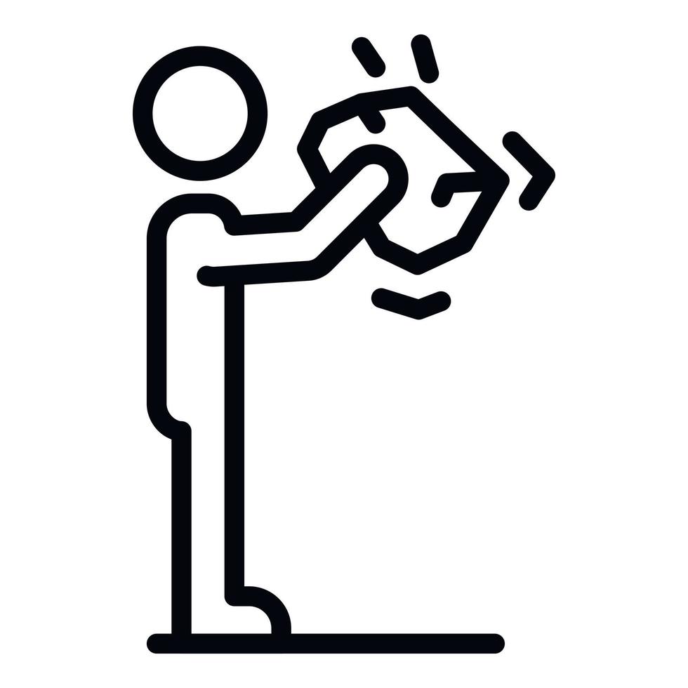 Stop society violence icon, outline style vector
