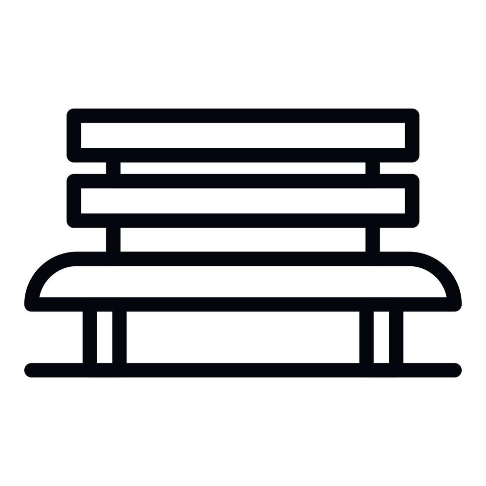 Big bench icon, outline style vector