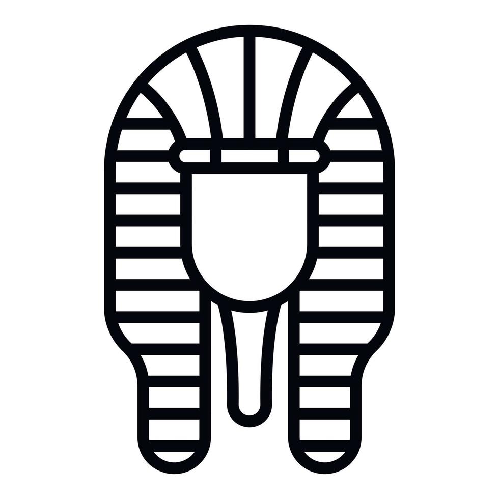 Pharaoh Tutankhamun icon, outline style vector