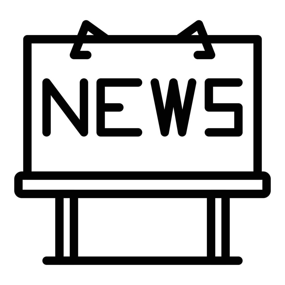 News billboard icon, outline style vector