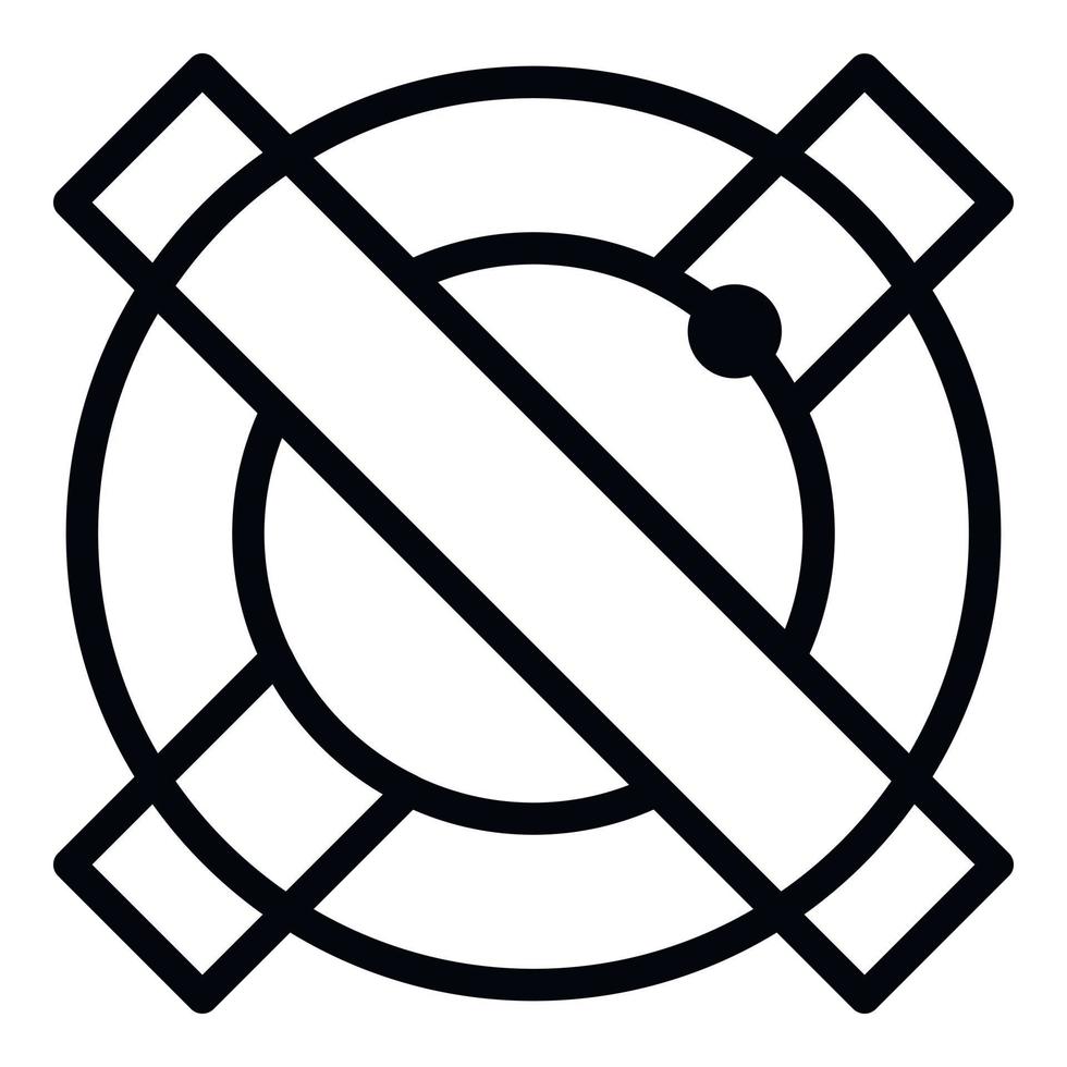 Alchemy sign icon, outline style vector