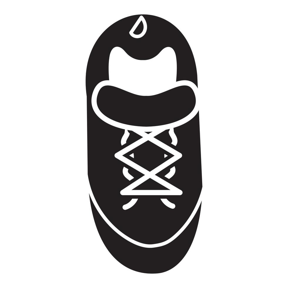 Rap sneaker icon, simple style vector