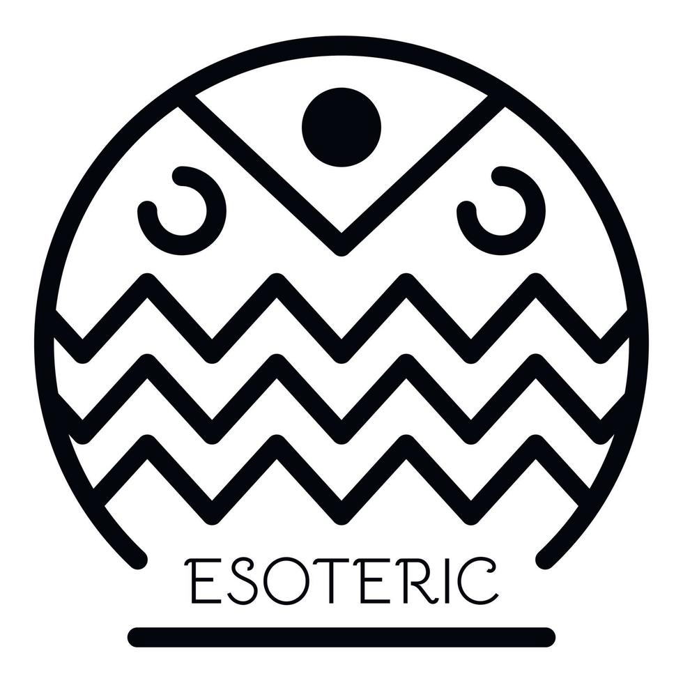 Esoteric alchemy icon, outline style vector