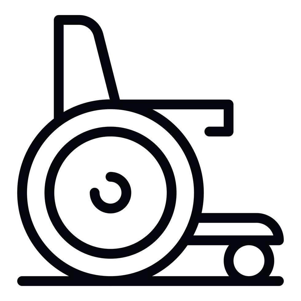 Compact wheelchair icon, outline style vector