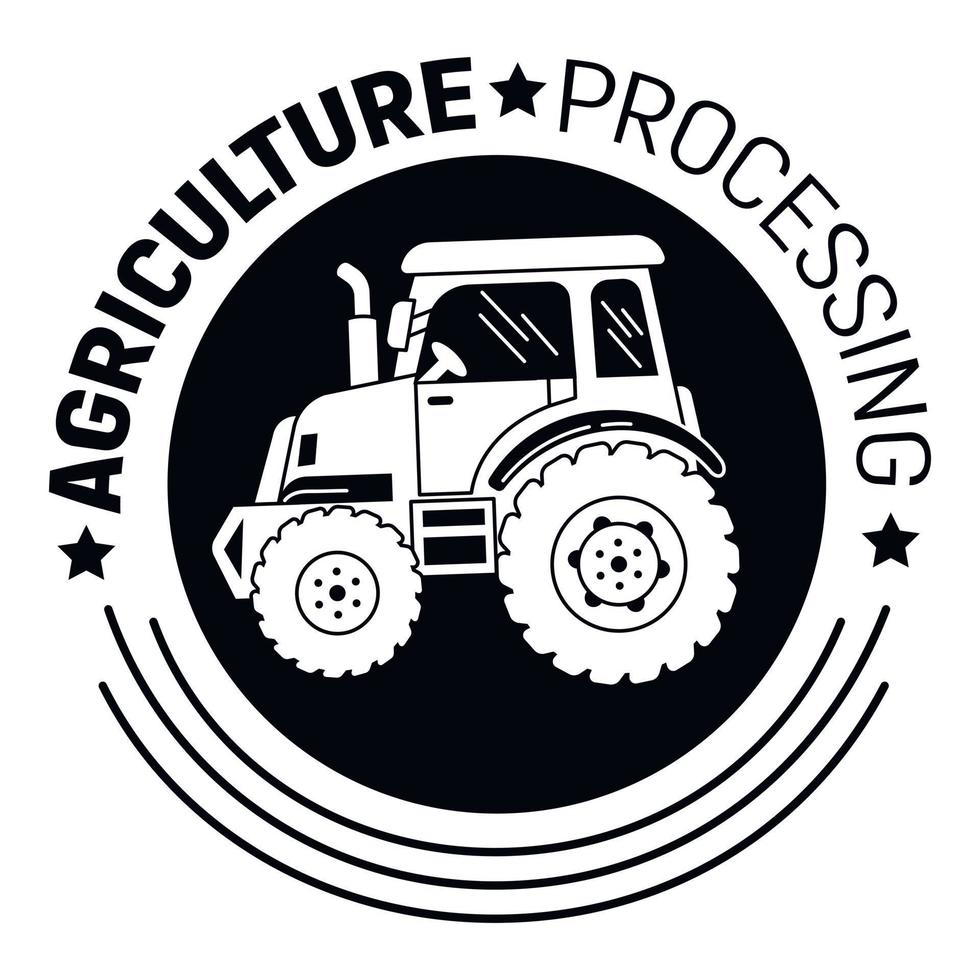 Agriculture processing logo, simple style vector