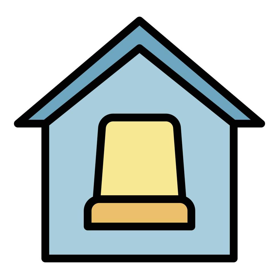 Smart home comfort icon color outline vector