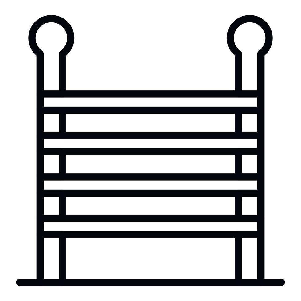 Wood ladder icon, outline style vector