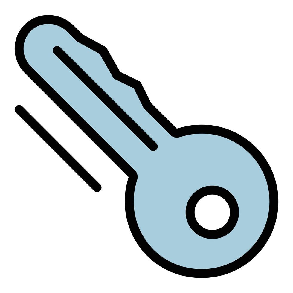 Smart key icon color outline vector