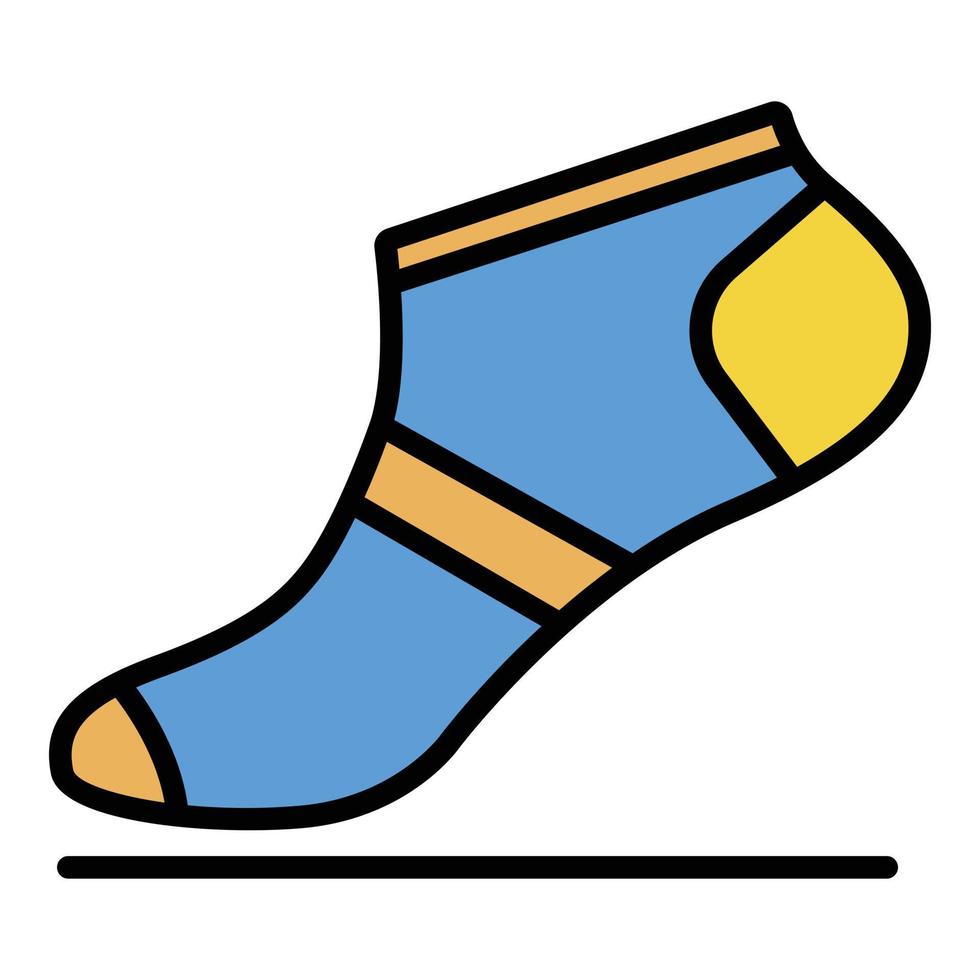 Summer sock icon color outline vector