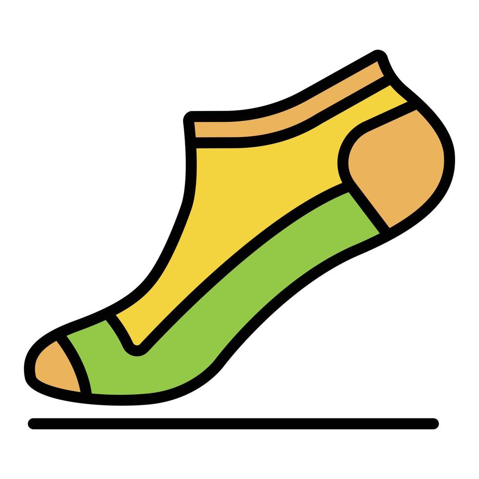 Small sock icon color outline vector