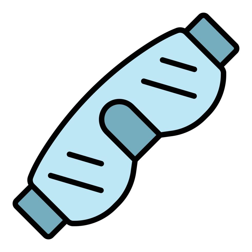 Ski goggles icon color outline vector