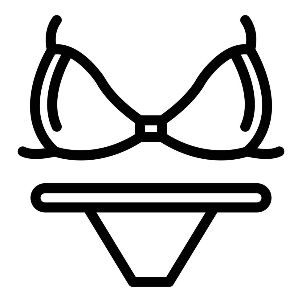 Underwear swimsuit icon, outline style vector