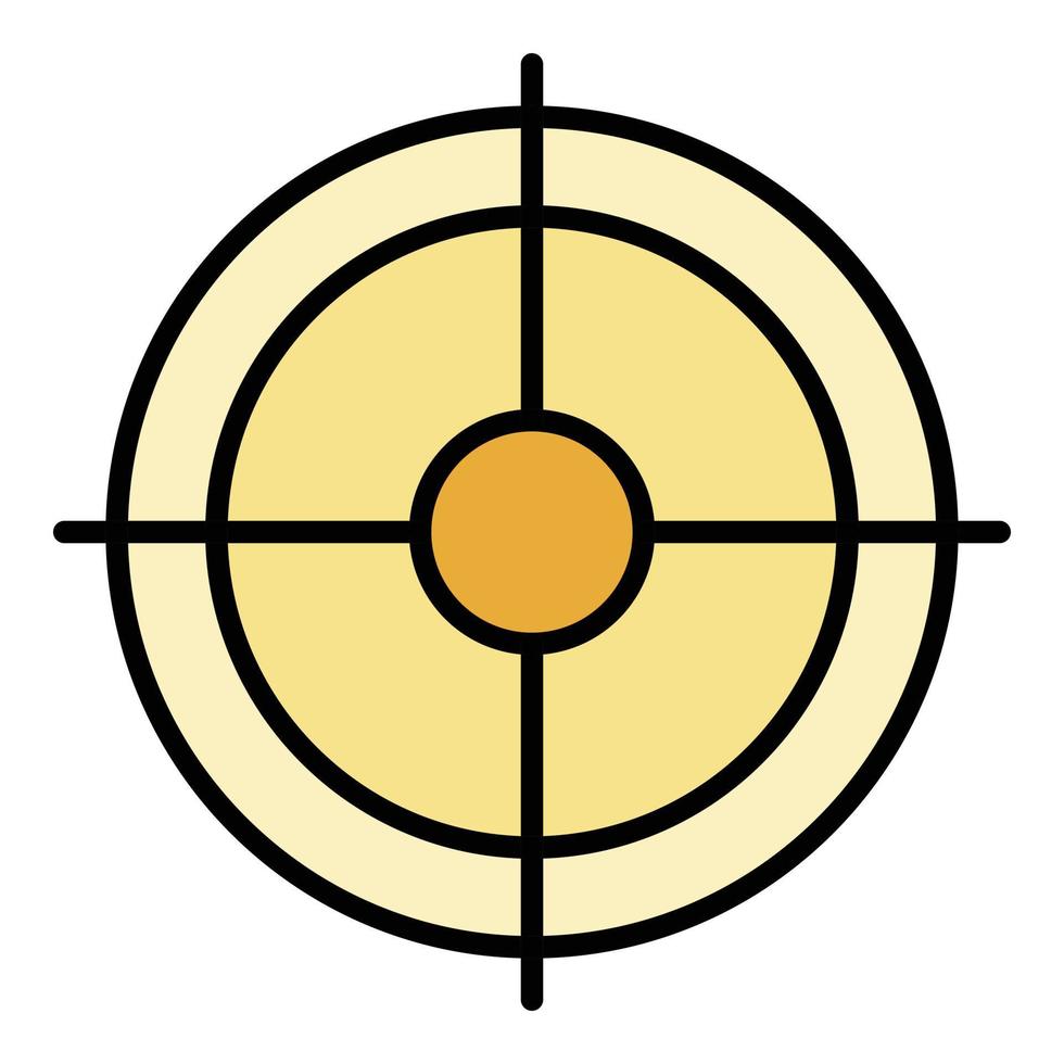 Shooting target icon color outline vector