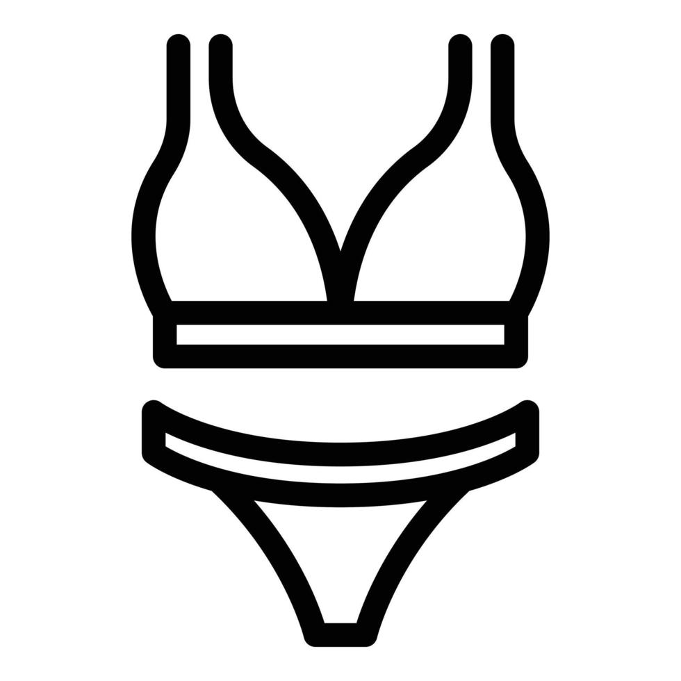 Water swimsuit icon, outline style vector