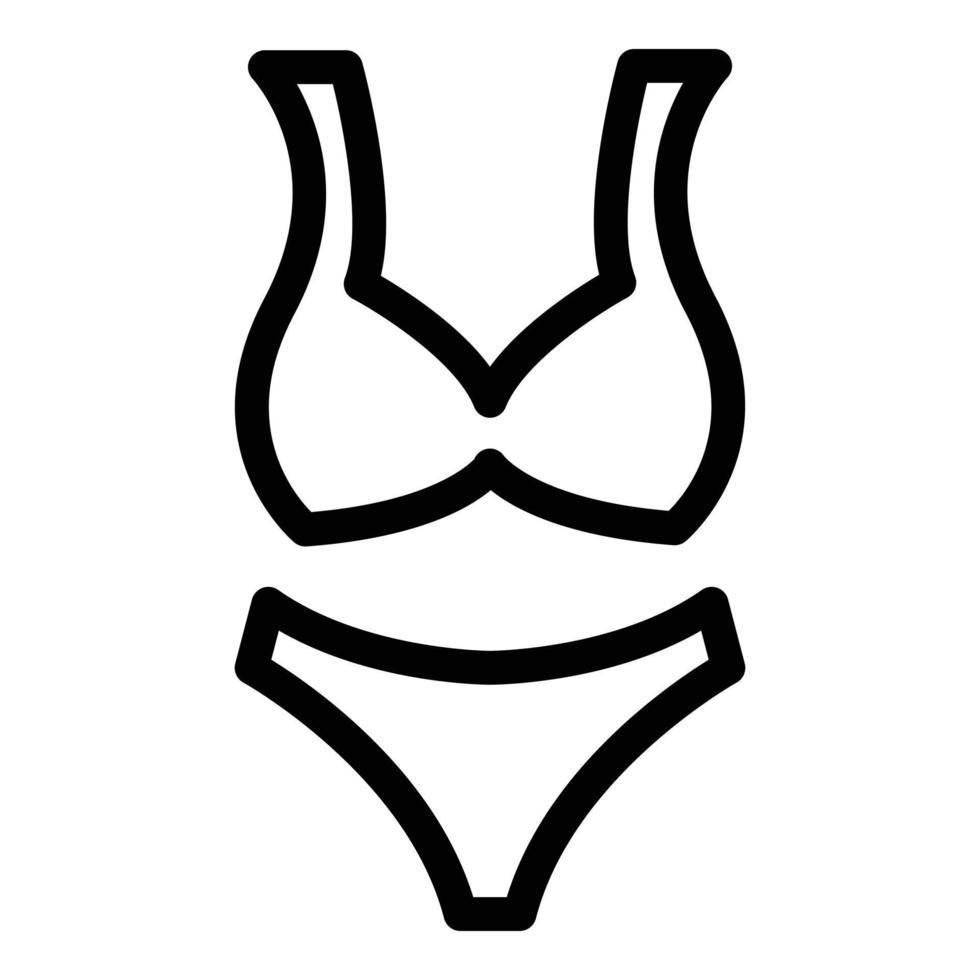 Fashion swimsuit icon, outline style vector