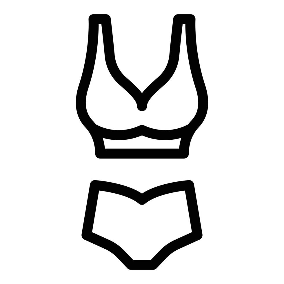 Beach swimsuit icon, outline style vector