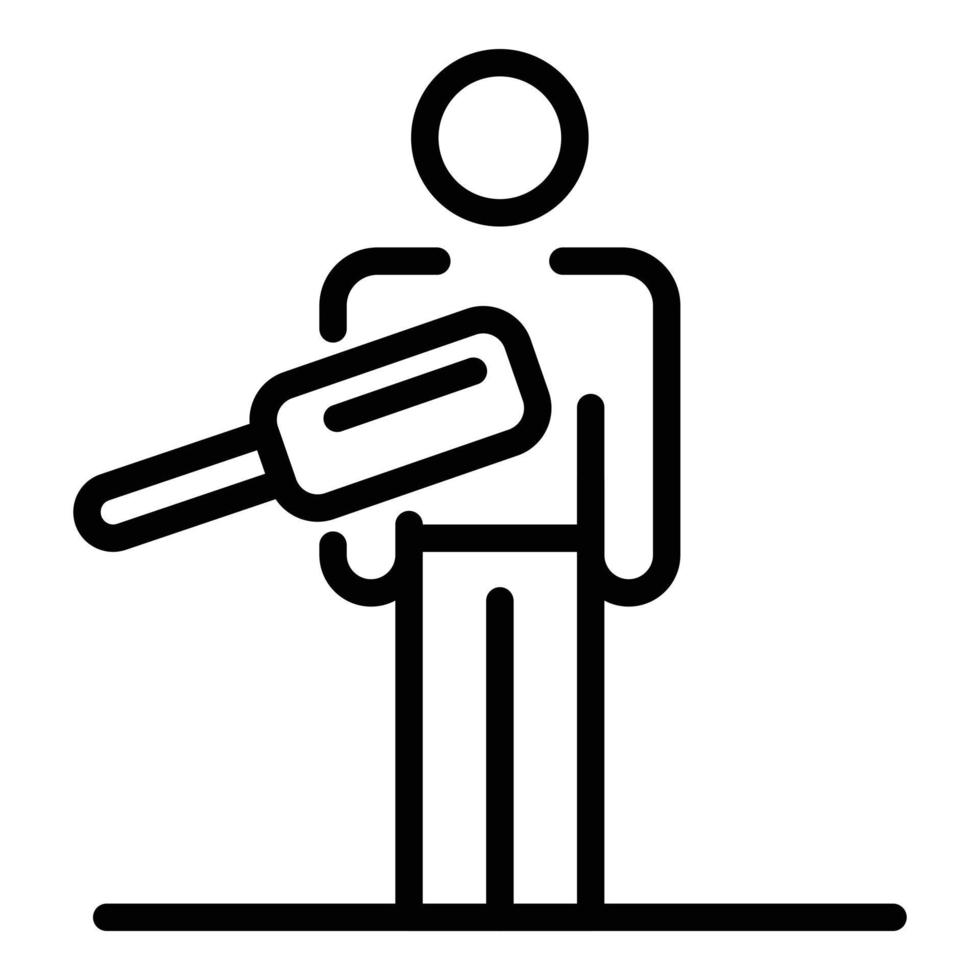 Scan airport person icon, outline style vector