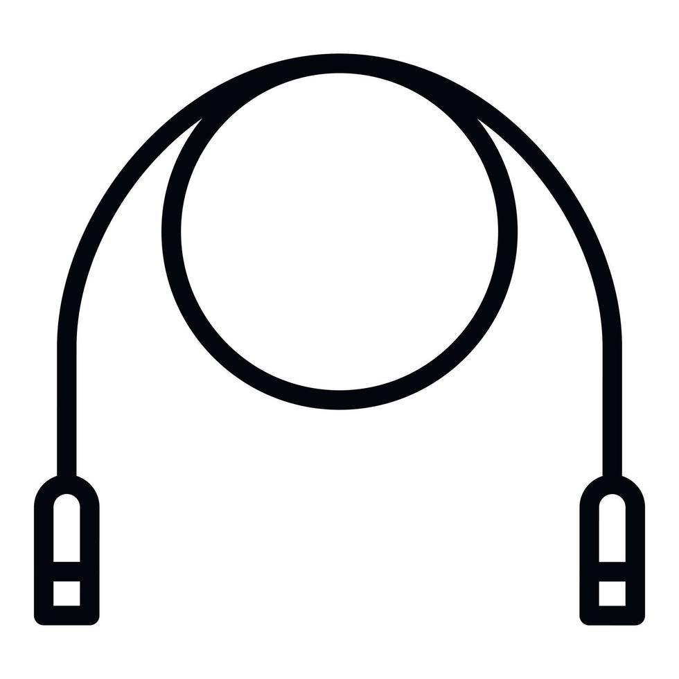 Jump rope icon, outline style vector