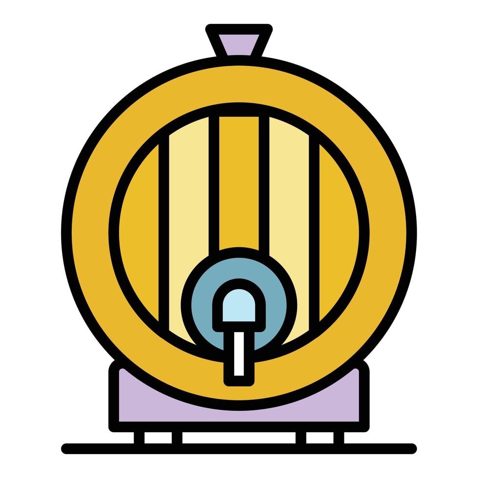 Whisky barrel icon color outline vector