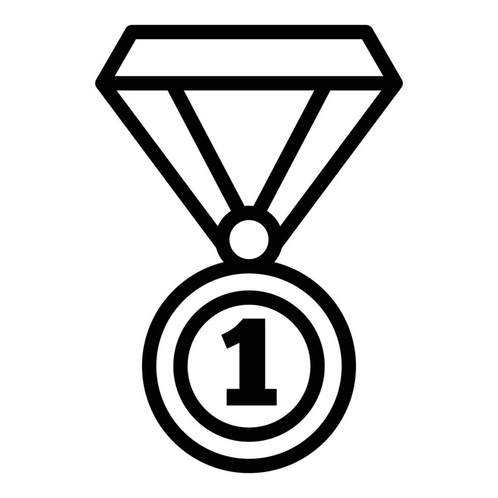 icono de medalla de oro, estilo de contorno vector