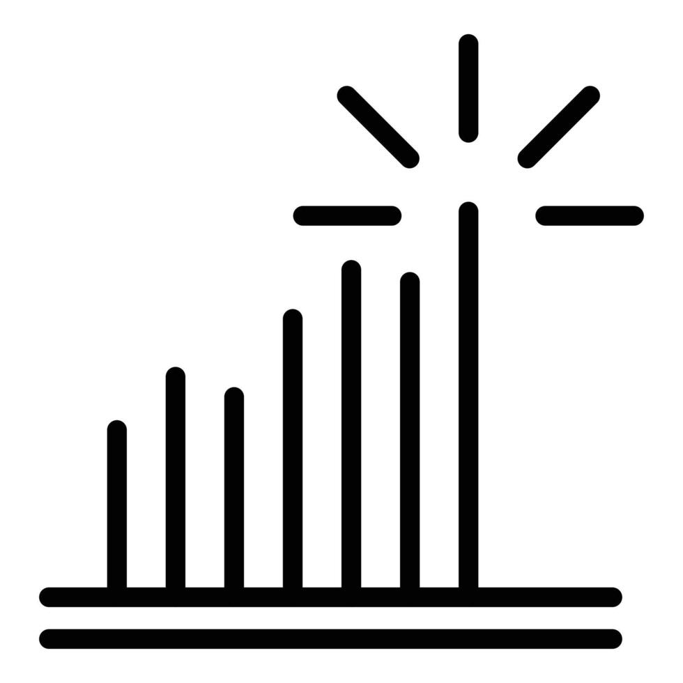 Data idea chart icon, outline style vector